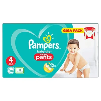 Image of Pampers Baby Dry Nappy Pants Up to 12 Hours
