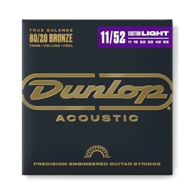 Image of Dunlop Acoustic Guitar Strings Medium Light Gauge 11 52 Phosphor Bronze