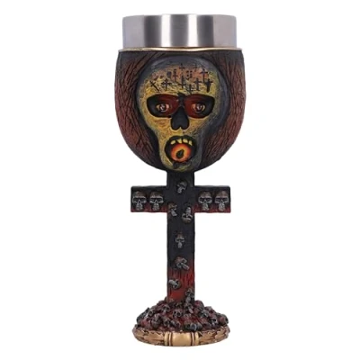 Image of Nemesis Now Slayer Seasons in The Abyss Goblet 20.5cm, Resin, Officially Licensed Band Merch, Goblet, Metal Band, Stainless Steel Insert, Cast Finest Expertly Hand Painted