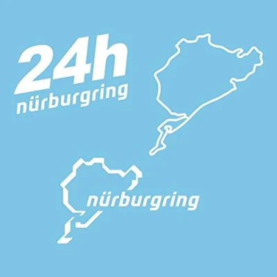 Image of Autodomy Nurburgring Stickers Pack 3 Units for Car (White)