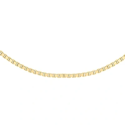 Image of Carissima Gold Unisex 9 ct Yellow 0.7 mm Venetian Box Chain Necklace of Length 46 cm/18 Inch