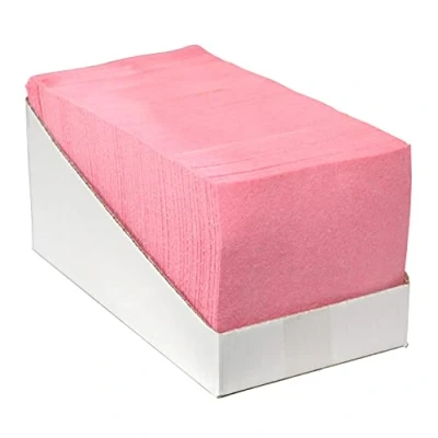 Image of MTS P42008 Cleaning wipes, pink, 1/4 folded, Low lint, 38 cm x 40 cm, 65x box