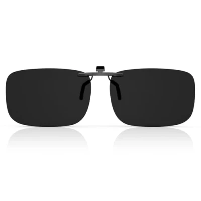 Image of Goiteia Polarized Super Dark Clip On Sunglasses Over Prescription Glasses Men Women,Compact Fit,Non Flip Up（CAT4）