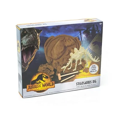 Image of Jurassic World Dominion Fossil Dig Kit Stegosaurus Dinosaur Up Fossils Palaeontology Out Set Gifts