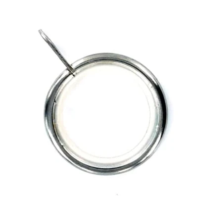 Image of Merriway BH05504 (24 Pcs) Silent Running Curtain Drapery Pole Rod Ring Fixed Eye Chrome Inner Dimension 23mm Pack of 24 Pieces, Silver