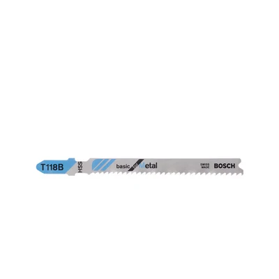 Image of Bosch 3x Jigsaw Blade T 118 B Basic for Metal (for Sheets, Professional Accessories Jigsaw)