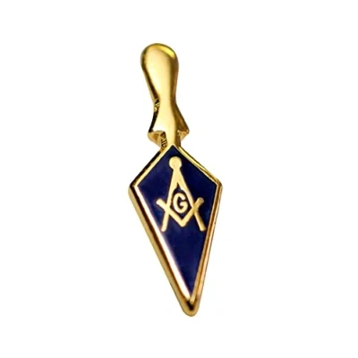 Image of Masonic Square and Compasses with G on Enamel Trowel Lapel Pin