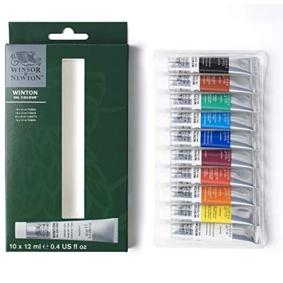 Image of Winsor &amp; Newton Winton Oil Paint, Set of 10 x 12ml Tubes, 1490701