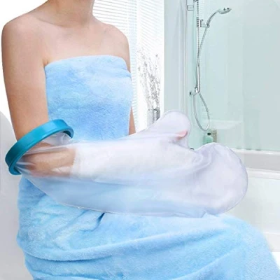 Image of DOACT Waterproof Cast Cover Arm Protector for Shower, Swim&amp; Bathe. Seal Watertight Plaster Bandage Broken Hand, Wrist, Finger Wound, Keeps Hand Dry Fits Unisex Adult, 20 Inches