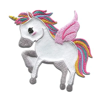Image of Unicorn Wings Unicorns Iron on Patches Adhesive Emblem Stickers Appliques, Size: 2.99 x 2.87 inches