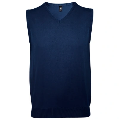 Image of SOLS Mens Sleeveless V Neck Sweater Vest (Navy) Size X Small