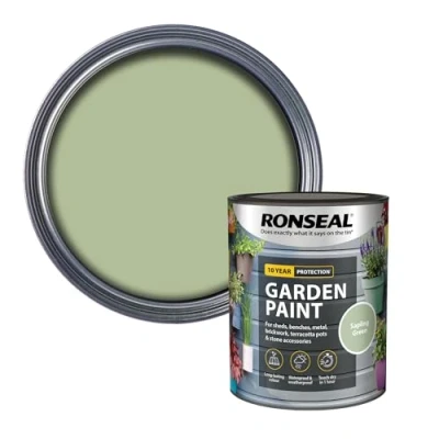 Image of Ronseal RSLGPSG750 GPSG750 Garden Paint Sapling Green 750ml, 750 ml