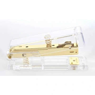 Image of SECO Half Strip Acrylic Stapler Yellow Gold, Capacity: 25 sheets, Staples size: 24/6, 26/6