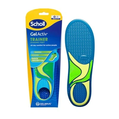 Image of Scholl GelActiv Trainer Insoles for Women, All Day Comfort Running Shoe Insoles, Super Shock Absorption and Springiness with GelWave Technology, UK Size 3.5 7.5