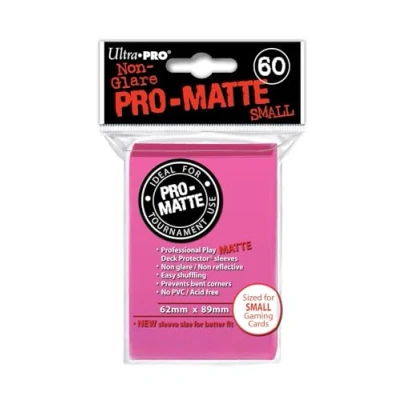 Image of Ultra Pro 330564 SLEEVES Matte D10 Card Game (Small, Bright Pink)