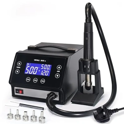 Image of YIHUA 993DM High Power Precision Hot Air Rework Station with Temperature Stabilization Preset Channels for Electronic and Apple Circuit Board Repairs(UK Plug)