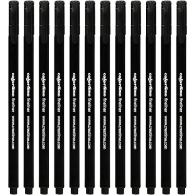 Image of Colortime Fineliner, line width: 0,6 0,7 mm, black, 12pcs