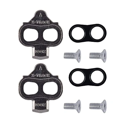 Image of LOOK Cycle X TRACK Cleats Unidirectional Disengagement Ultra Compact Lightweight Angular Freedom 6 for MTB, Gravel or Urban Riding