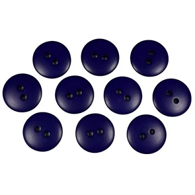 Image of Smartie Buttons Polyester Round 2 Hole Pack of 10 (Purple, 20mm)