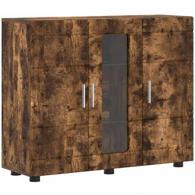 Image of vidaXL Sideboard Smoked oak 55.5 x 29 100 cm Engineered wood