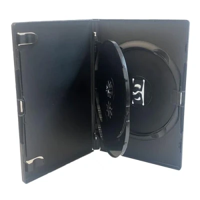 Image of Amaray 3 Way Black DVD Case x 10 pcs 14mm Spine Vision Media®