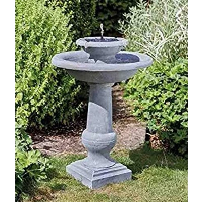 Image of Garden Mile Solar Water Fountains, Beautiful Rustic Feature, Ornaments also doubles as a Bird Bath for your or Patio Wow friends (Chatsworth)