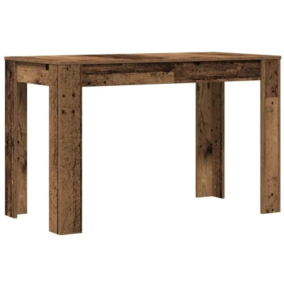 Image of vidaXL Dining Table/Kitchen Table Engineered Wood, Old Wood Colour, Modern Design 120x60x76 cm Rectangular, Room/Lounge Area