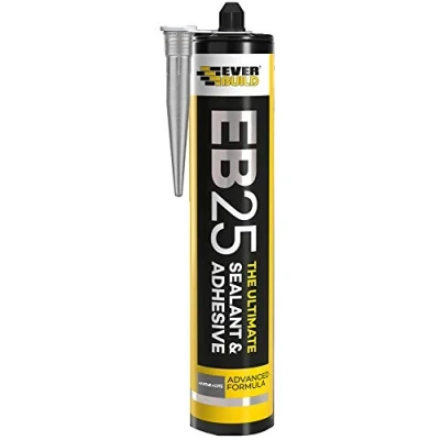 Image of Everbuild EB25 The Ultimate Sealant and Adhesive Cartridge Hybrid Polymer Waterproof Weatherproof Anthracite 300ml