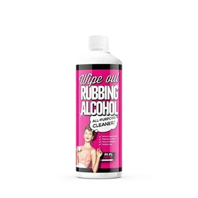 Image of Wipeout Rubbing Alcohol Isopropanol All Purpose Isopropyl 99.9% Pure IPA Cleaner and Degreaser 1 Litre