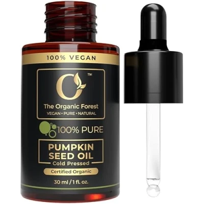 Image of USDA Organic Pumpkin Seed Oil 100% Pure, Cold Pressed, Nutrient Rich Natural Hair &amp; Skin Care in Vitamins Minerals Non GMO, Vegan Gluten Free Multi Purpose Use for Beauty