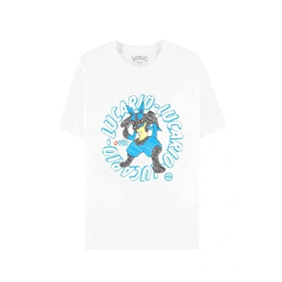 Image of Pokemon Men&#039;s T shirt Ts250003pok Lucario M Shirt, White,