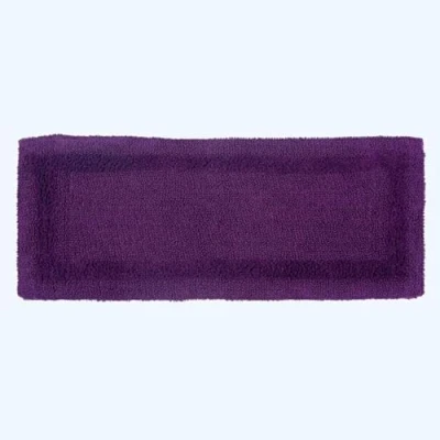 Image of HOMESCAPES Extra Large Bath Mat, Runner, Luxury 1600gsm Soft 100% Cotton, Reversible Bathroom Mats Non Slip, Washable, Super Absorbent, Quick Dry, Plum Long Rug, 40 x 100 cm