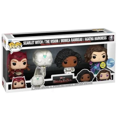 Image of Funko POP! Movie Wanda Vision Glow Figures Pack of 4, ()
