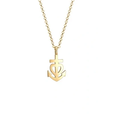 Image of Elli Women&#039;s Necklace with Pendant Heart Anchor Cross in 925 Sterling Silver, 450, Stainless Steel, None