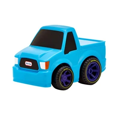 Image of Little Tikes My First Cars Crazy Fast Series 4 Mini Light Blue Truck Pullback Toy Vehicle Travels Up to 50ft / 15m Realistic Design, Easy Hold For Kids Ages 3+