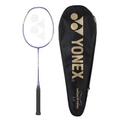 Image of YONEX Voltric Lite 25i Graphite Strung Badminton Racket with Full Cover (Blue) For Intermediate Players 77 grams Maximum String Tension 30lbs
