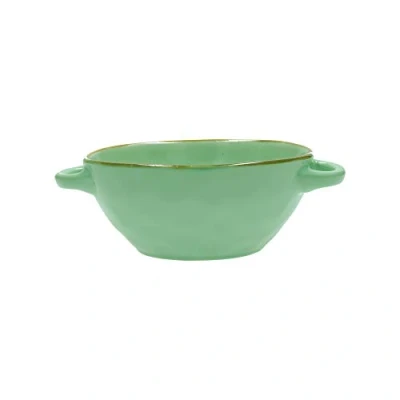 Image of Rose and Tulipani Concerto Soup Bowl with Handles 600ml Tiffany Green
