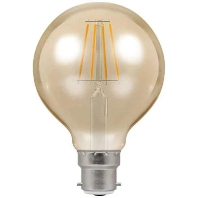 Image of Crompton LED Globe G80 Filament Antique 5W Dimmable 2200K BC B22d
