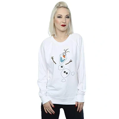 Image of Disney Women&#039;s Frozen Olaf Deconstructed Sweatshirt White Large