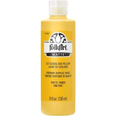 Image of FolkArt Acrylic Paint, School Bus Yellow, 8 Oz