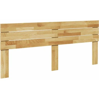 Image of vidaXL oak wood headboard 200 cm stylish solid bed frame back support, bedroom furniture