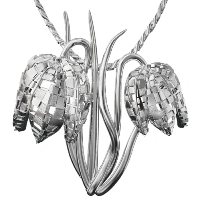 Image of Cairn CHARLES RENNIE Mackintosh Silver Pendant Fritillaria Necklace. Jewellery fritillary meleagris bulb flower 460