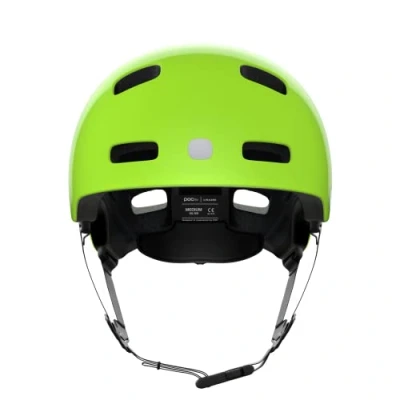 Image of POC POCito Crane MIPS Bike Helmet for Kids perfect protection and reflective details, Fluorescent Yellow/Green, M (55 58cm)