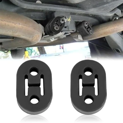 Image of 2 Pcs Exhaust Rubber, Universal Hanger Bracket Rubber Muffler For Protecting Car System, Holes, 12mm