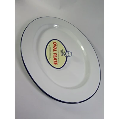 Image of Falcon 1 x Enamel Oval Plate Platter Serving Dish 36cm