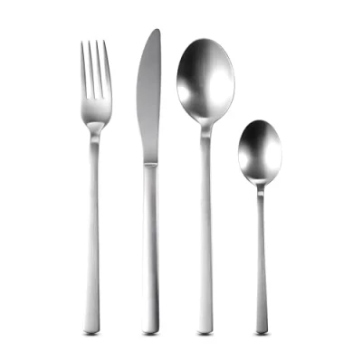 Image of Bergner Nice Cutlery Set, Silver, 24 Piece