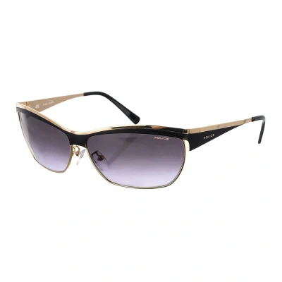 Image of Police Womens Metal sunglasses with rectangular shape S8764 women Dark Grey One Size