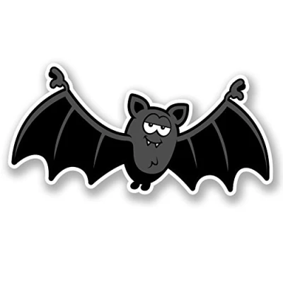 Image of 2 x 10cm Bat Vinyl Decal Sticker Batman Car Bike Helmet Kids Skate #5813 (10cm Wide 5cm Tall)