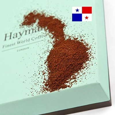 Image of Hayman Coffee, 100% Panama Geisha Ground Coffee Medium Roast, Fresh Roasted 454g/16oz (Pack of 1) Gesha