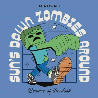 Image of Pyramid International Minecraft (Zombie) 30x30 Canvas Decor for Kids’ Rooms Vibrant Zombie Themed Wall Art, Adds Character to Play Areas